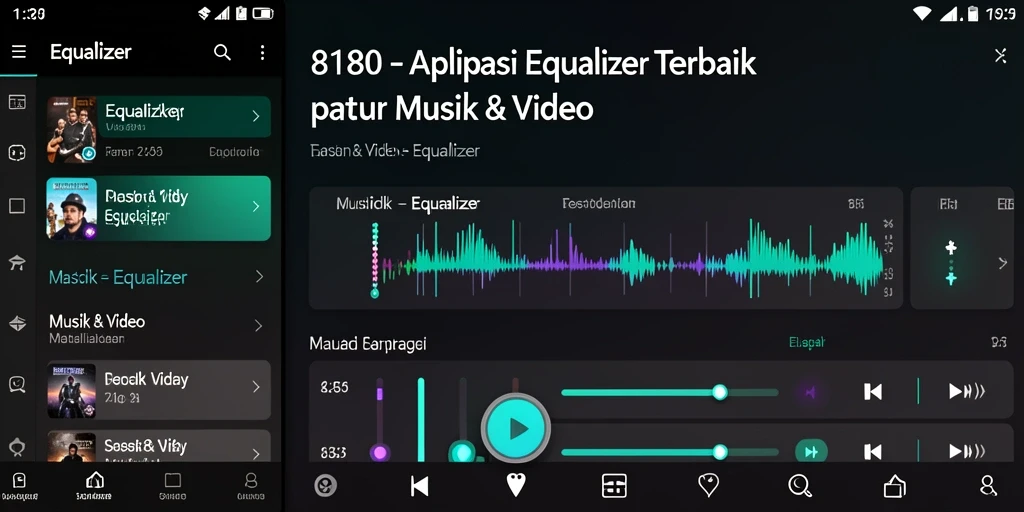 Antarmuka aplikasi Equalizer 8180 yang menarik dan fungsional.