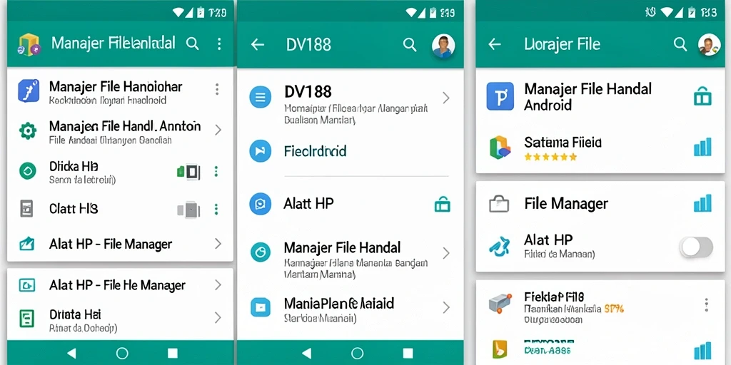 Tampilan antarmuka DV188 yang user-friendly untuk manajemen file.