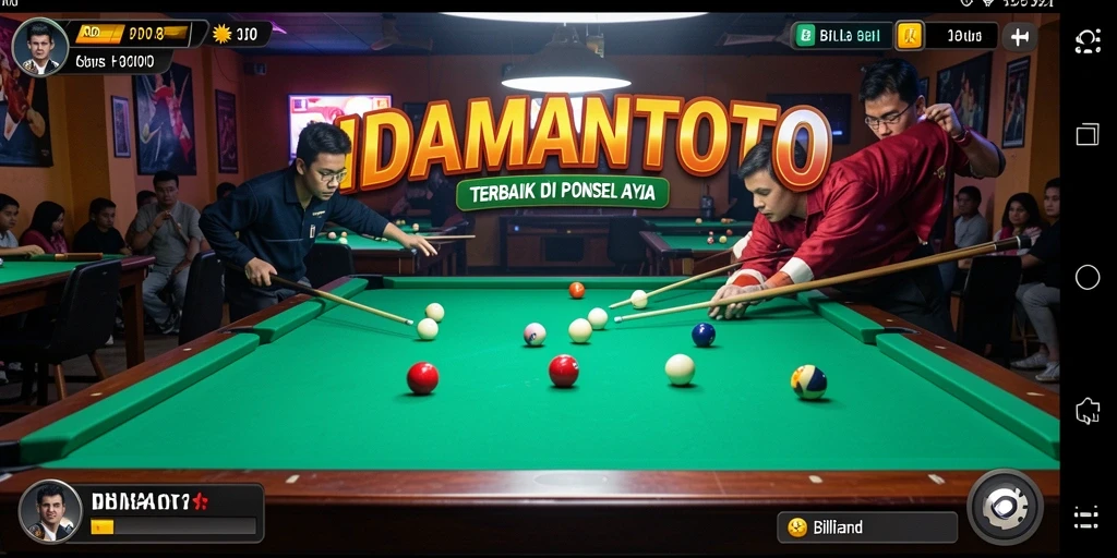 Tampilan antarmuka permainan billiard IDAMANTOTO yang menarik dan responsif.