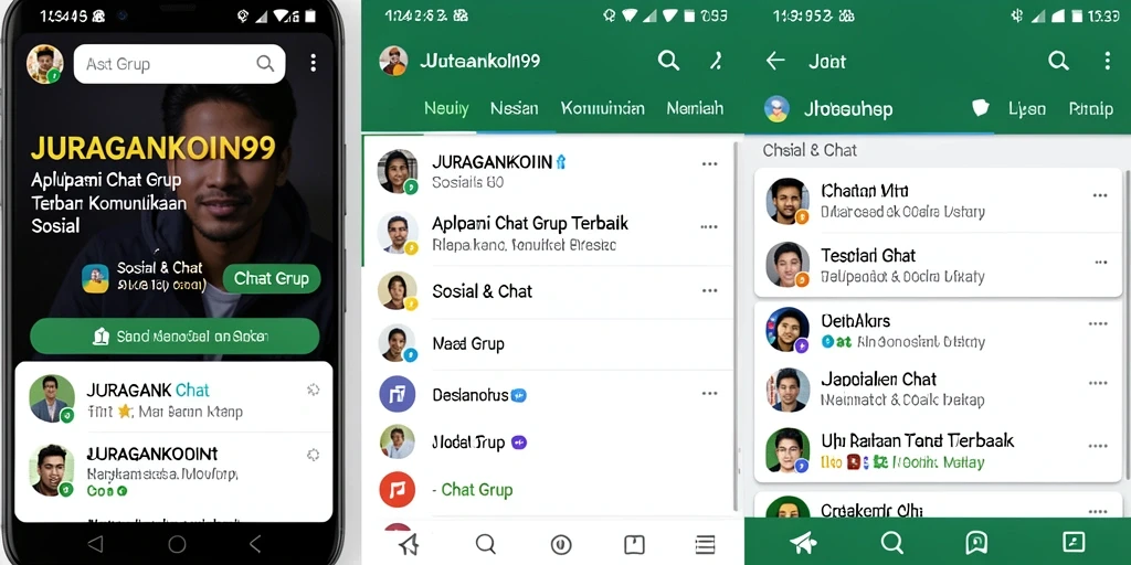Tampilan antarmuka grup percakapan di JURAGANKOIN99.