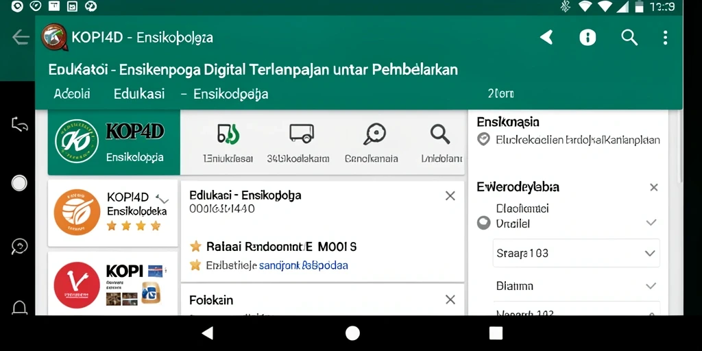 Antarmuka KOPI4D yang informatif dan menarik.
