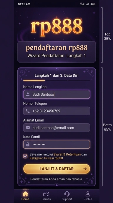 Cara Mudah Registrasi Akun rp888 untuk Pengguna Android